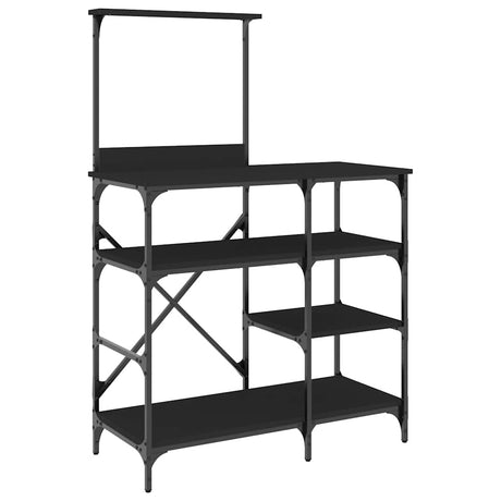 Vidaxx bagerist 90x40x132 cm færdig træ og metal sort
