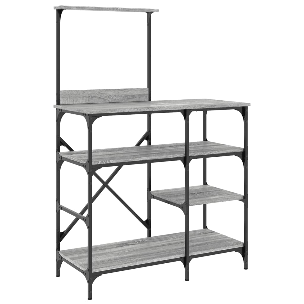Vidaxx bagestativ 90x40x132 cm udformet træ og metal grå sonoma