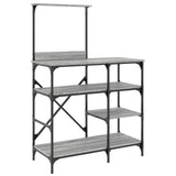 Vidaxx bagestativ 90x40x132 cm udformet træ og metal grå sonoma