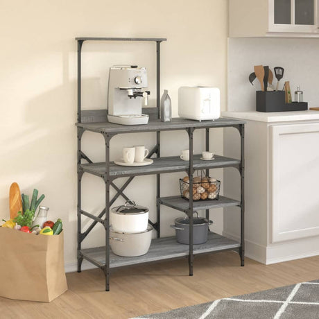 Vidaxx bagestativ 90x40x132 cm udformet træ og metal grå sonoma