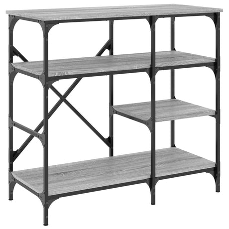 VidaXL bagereol 90x40x84 cm udformet træ og metal grå sonoma