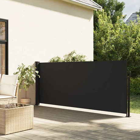 Vidaxx udtrækbar vindskærm 100x300 cm sort