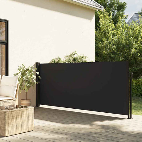 Vidaxx udtrækbar vindskærm 100x300 cm sort