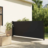 Vidaxx udtrækbar vindskærm 100x300 cm sort