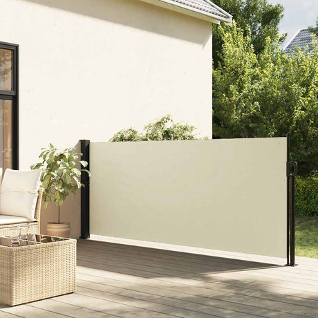 Vidaxx udtrækbar vindskærm 100x300 cm cremefarvet