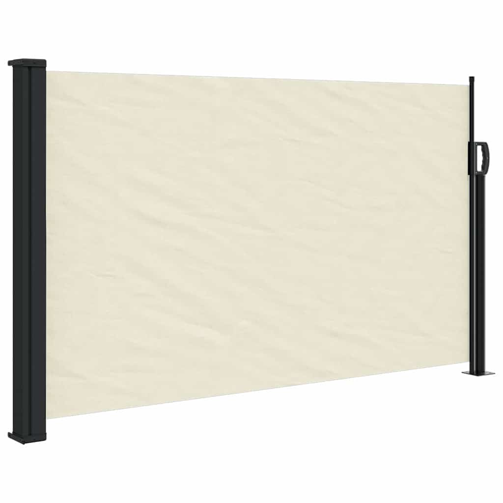 Vidaxx udtrækbar vindskærm 117x300 cm cremefarvet