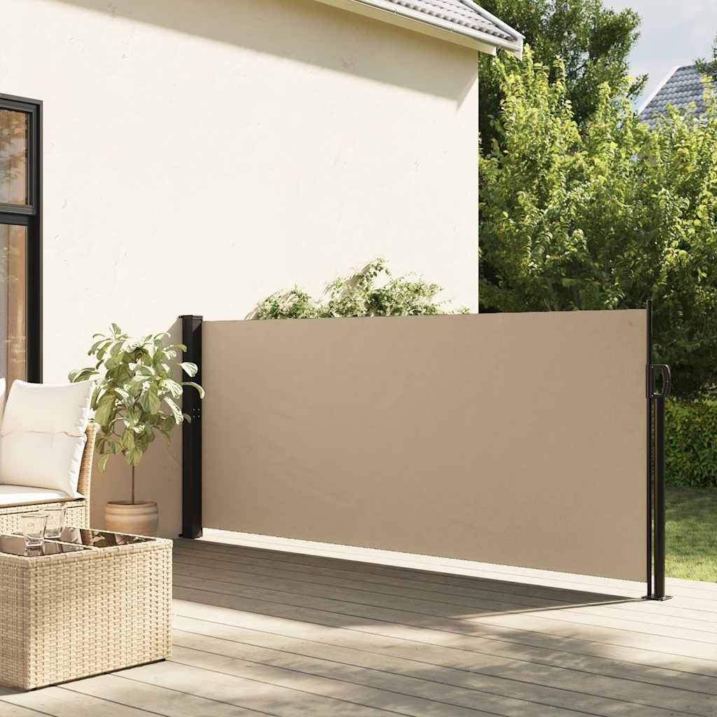 Vidaxx udtrækbar vindskærm 140x300 cm beige