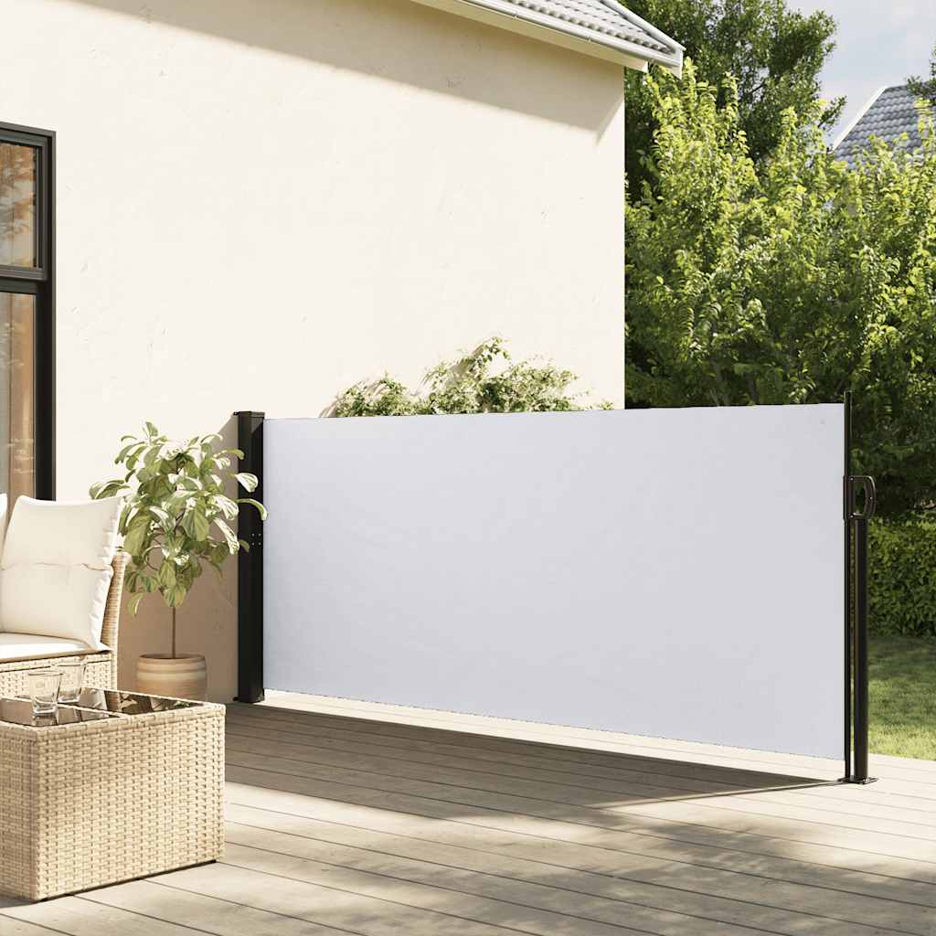 Vidaxx udtrækbar vindskærm 140x300 cm hvid