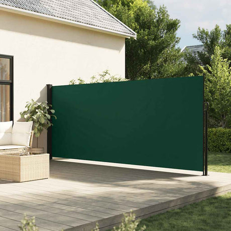 Vidaxx udtrækbar vindskærm 160x300 cm mørkegrøn