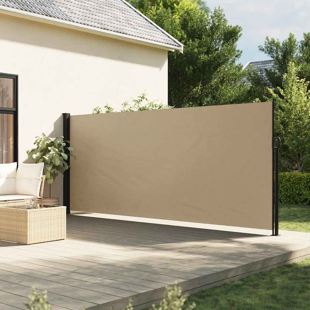 Vidaxx udtrækbar vindskærm 180x300 cm beige