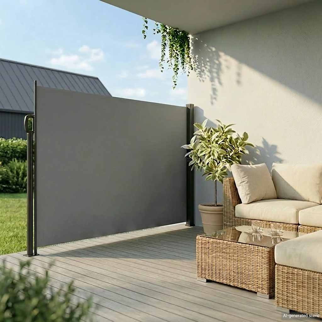 Vidaxx udtrækbar vindskærm 200x300 cm antracit