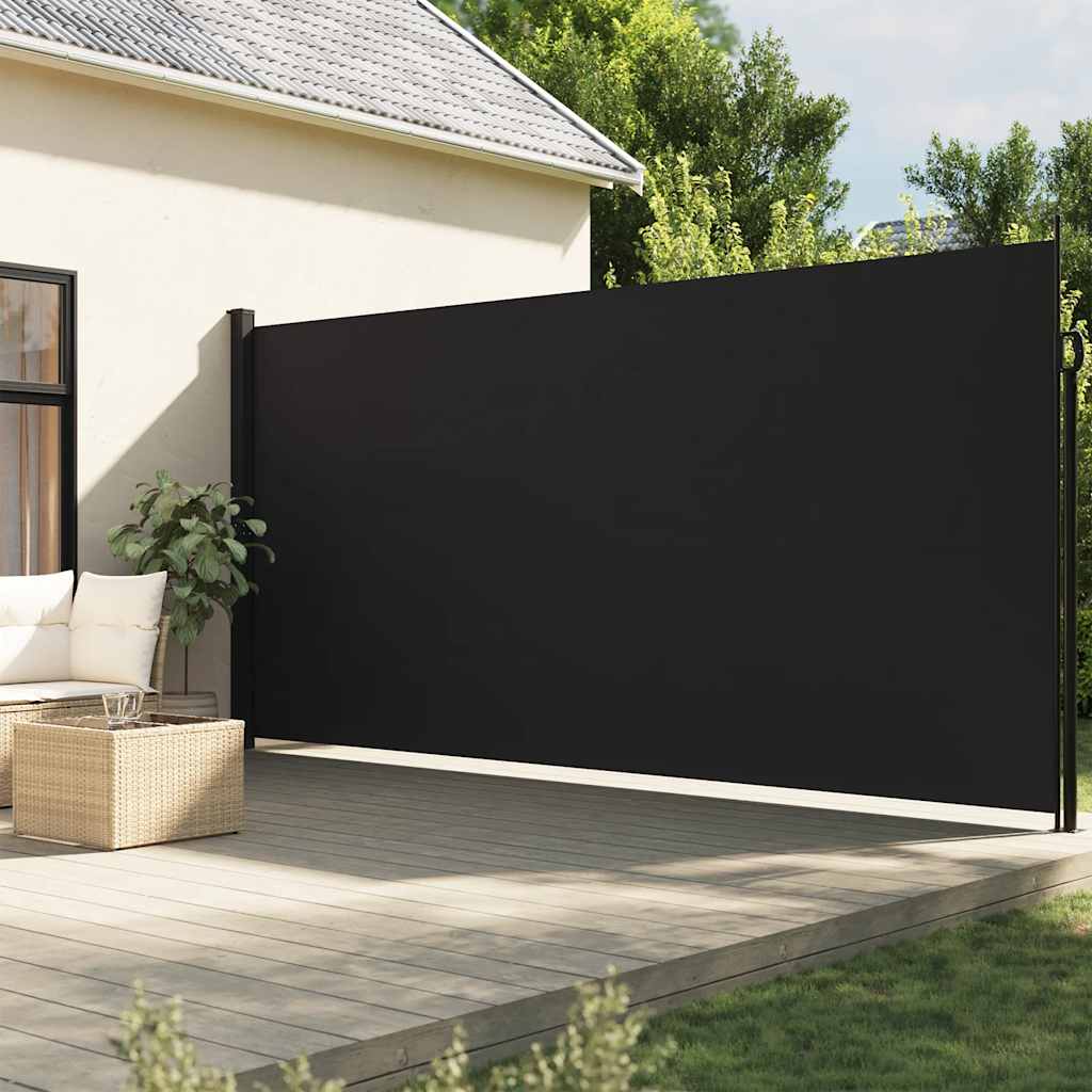 Vidaxx udtrækbar vindskærm 220x300 cm sort