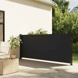 Vidaxx udtrækbar vindskærm 100x500 cm sort