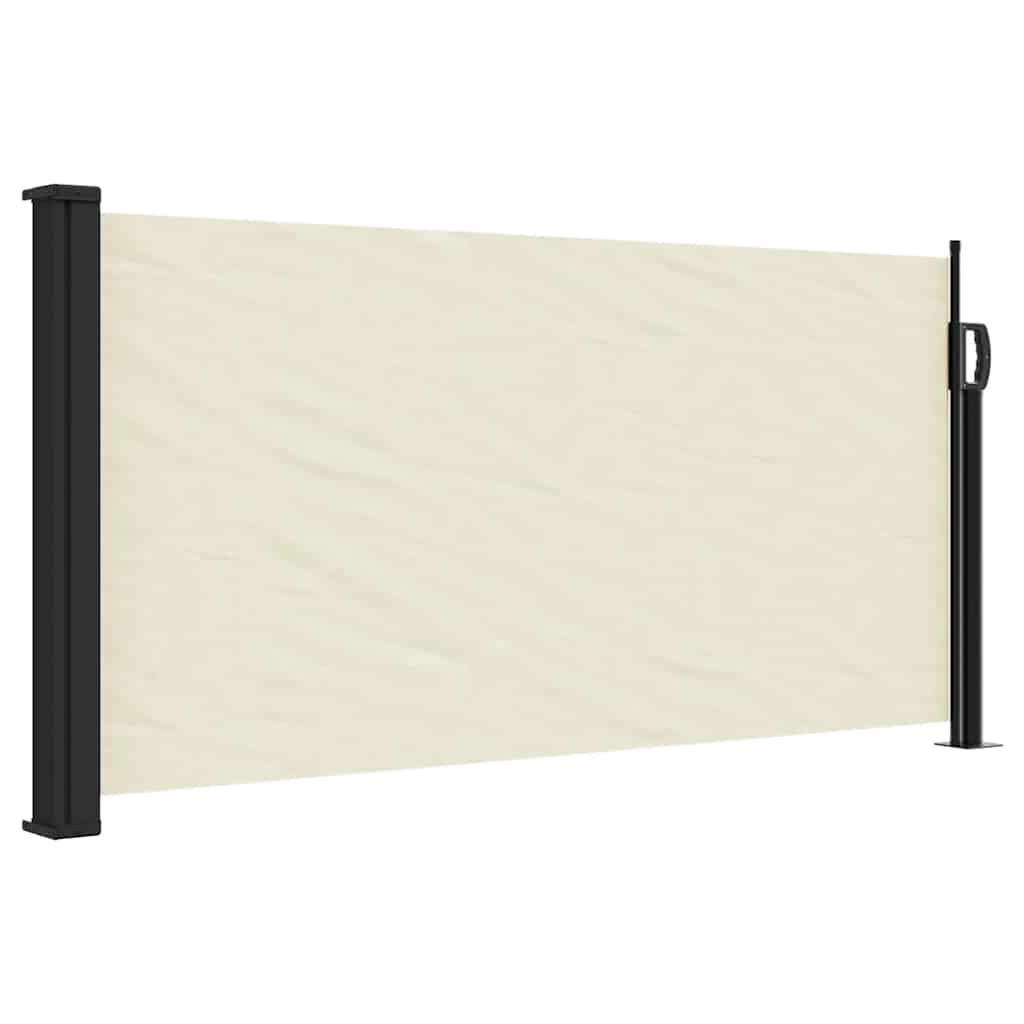 Vidaxx udtrækbar vindskærm 100x500 cm cremefarvet