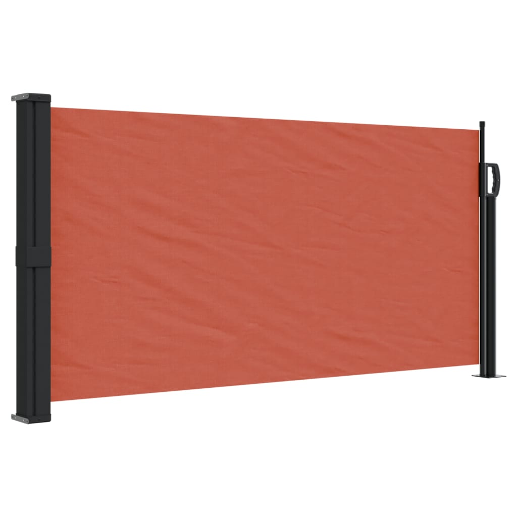 Vidaxx udtrækbar vindskærm 100x500 cm terracotta