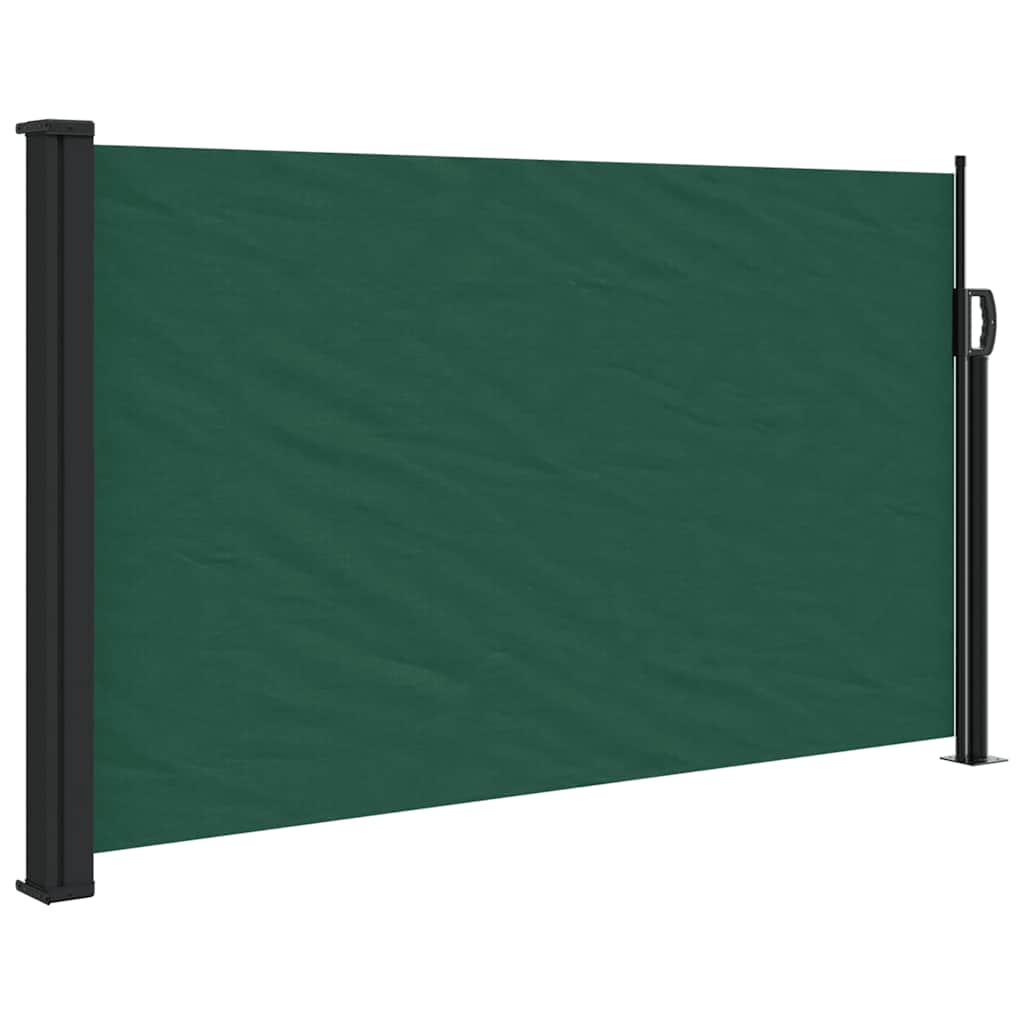 Vidaxx udtrækbar vindskærm 120x500 cm mørkegrøn