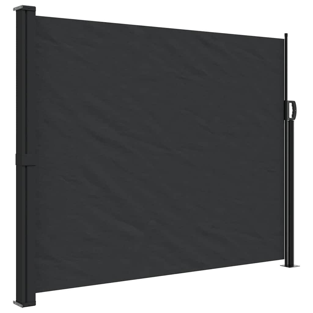 Vidaxx udtrækbar vindskærm 160x500 cm sort