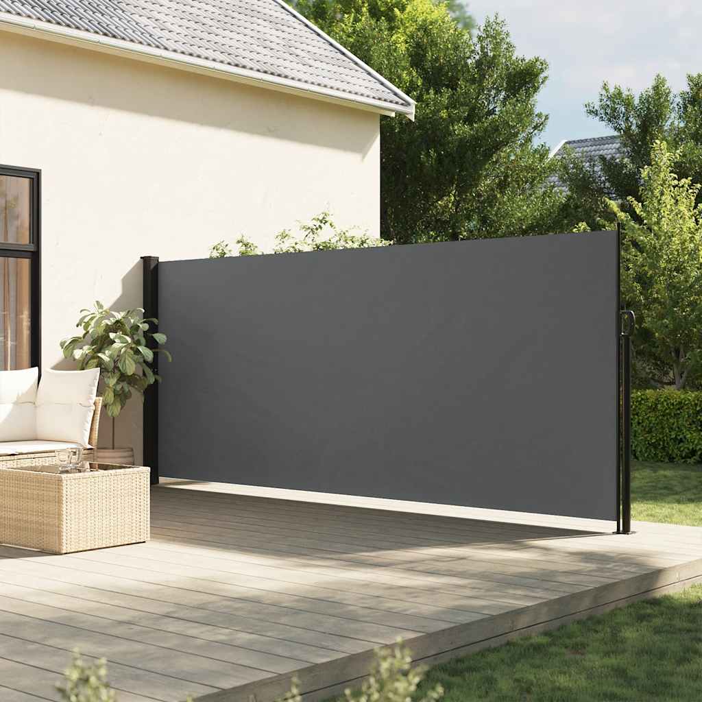 Vidaxx udtrækbar vindskærm 180x500 cm antracit