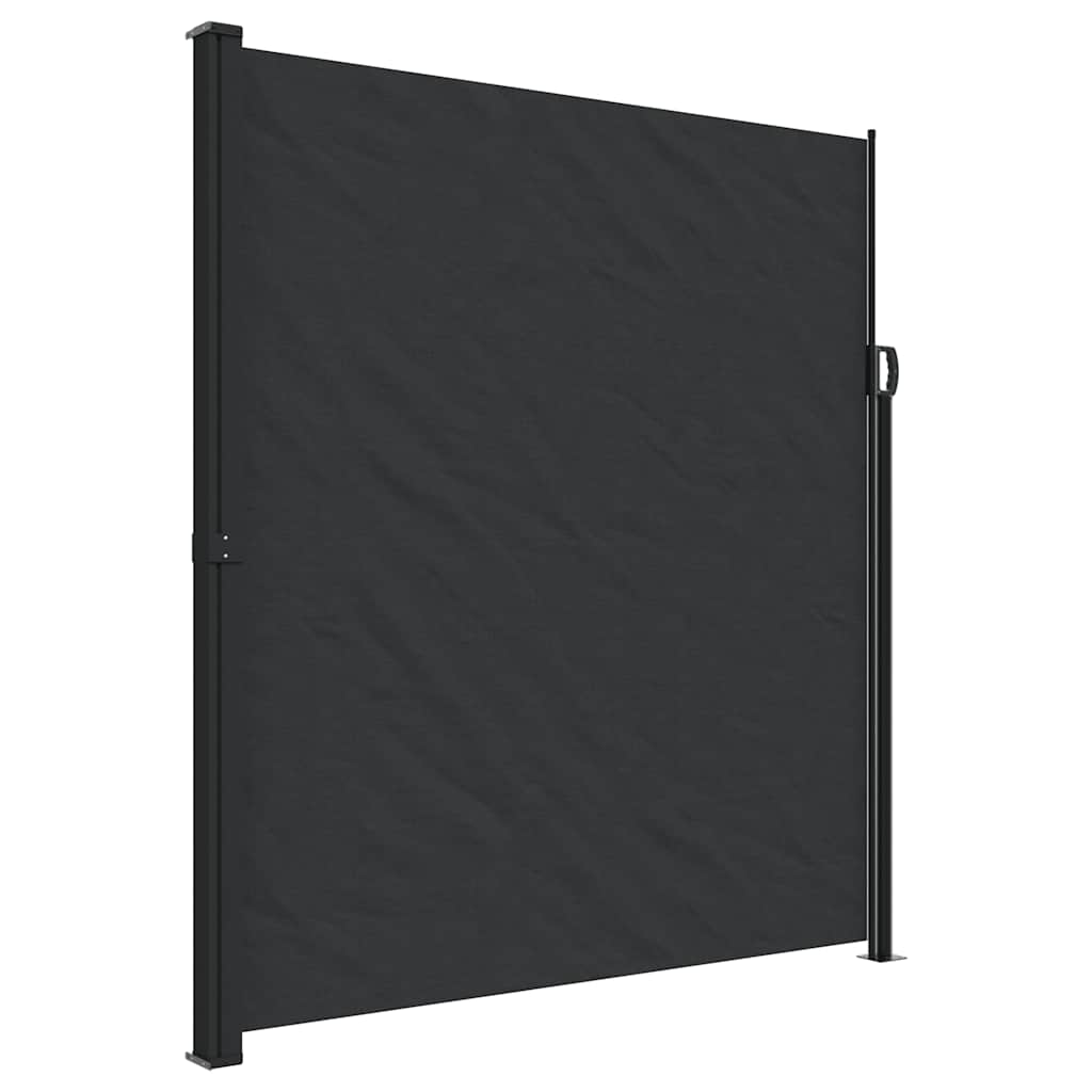 Vidaxx udtrækbar vindskærm 220x500 cm sort