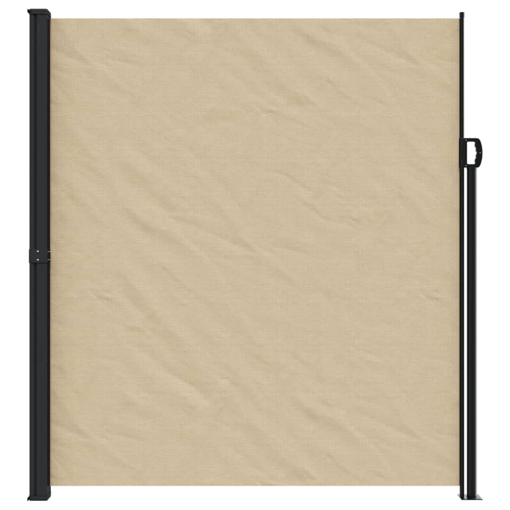 VidaXL Udtrækkelig vindskærm 220x500 cm beige