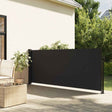 Vidaxx udtrækbar vindskærm 140x600 cm sort