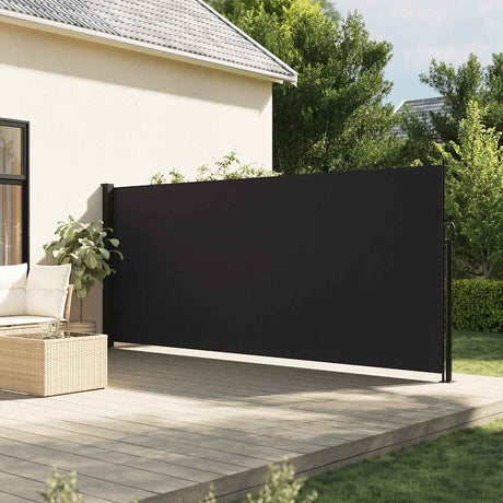 Vidaxx udtrækbar vindskærm 180x600 cm sort