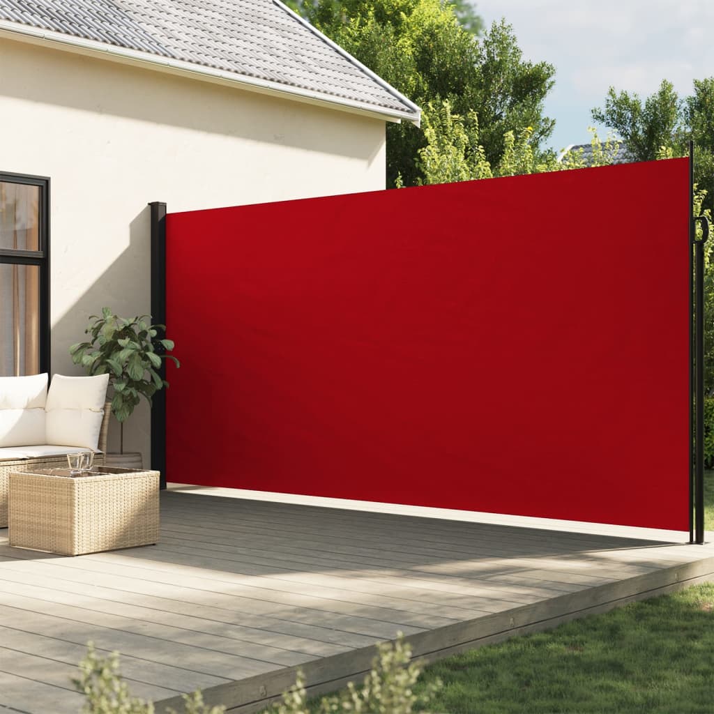Vidaxx udtrækbar vindskærm 220x600 cm rød