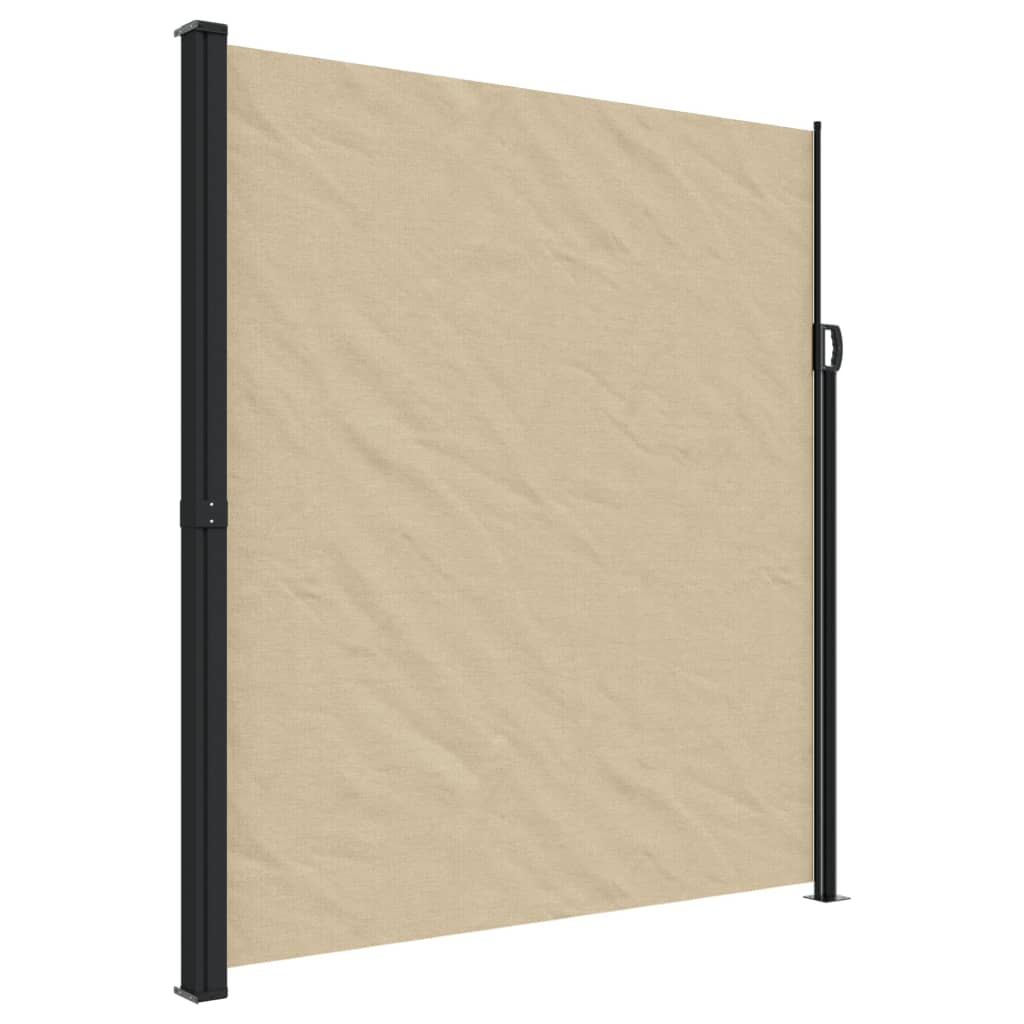 VidaXL Udtrækkelig vindskærm 220x600 cm beige