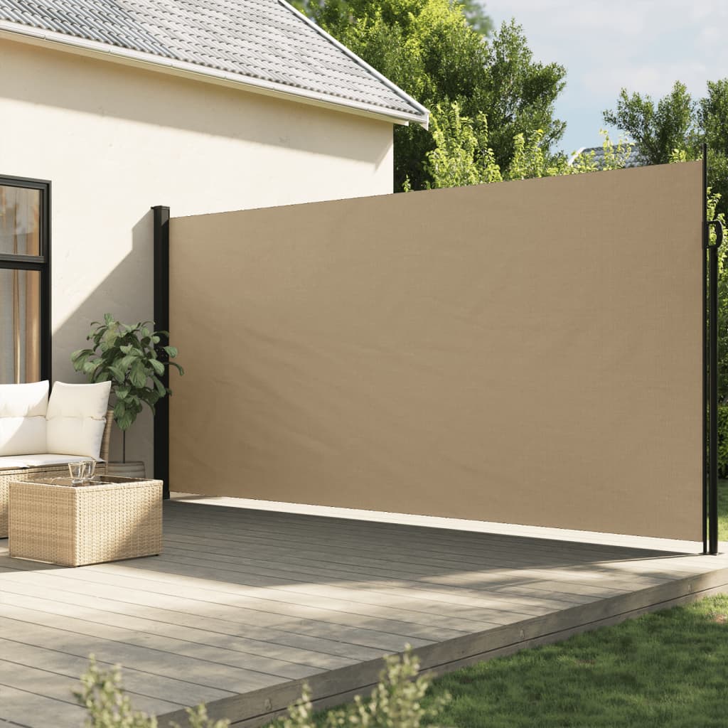 VidaXL Udtrækkelig vindskærm 220x600 cm beige