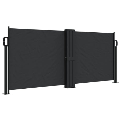 Vidaxx udtrækbar vindskærm 100x600 cm sort