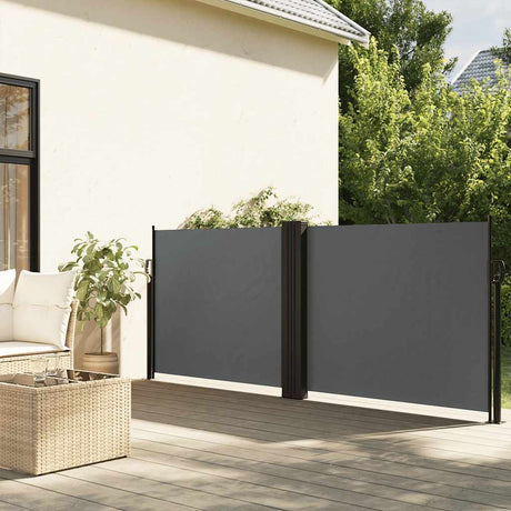 Vidaxx udtrækbar vindskærm 100x600 cm antracit