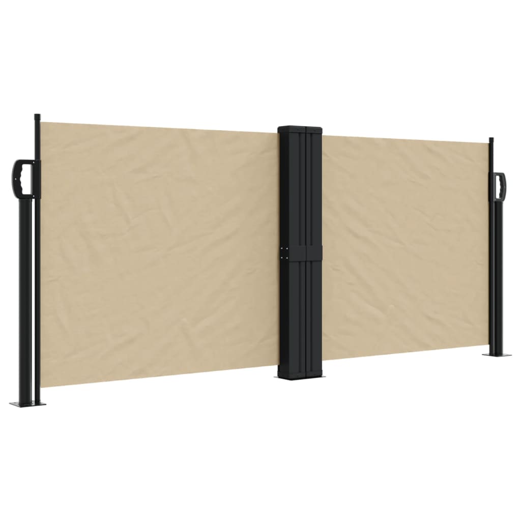 Vidaxx udtrækbar vindskærm 100x600 cm beige