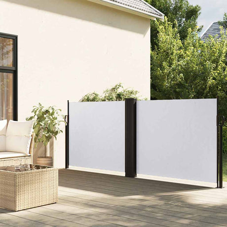 Vidaxx udtrækbar vindskærm 100x600 cm hvid