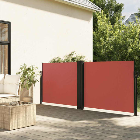 Vidaxx udtrækbar vindskærm 100x600 cm terracotta farvet