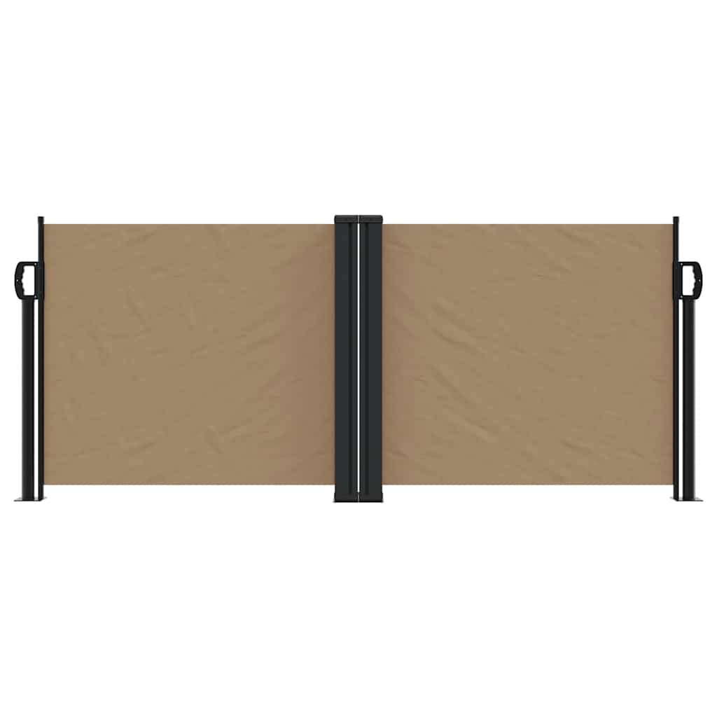 Vidaxx udtrækbar vindskærm 100x600 cm taupe