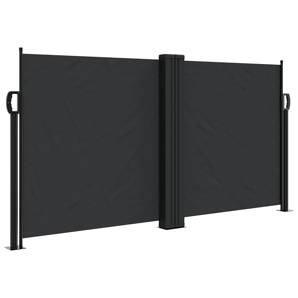 Vidaxx udtrækbar vindskærm 120x600 cm sort