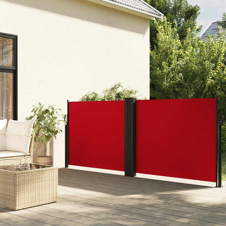 Vidaxx udtrækbar vindskærm 120x600 cm rød