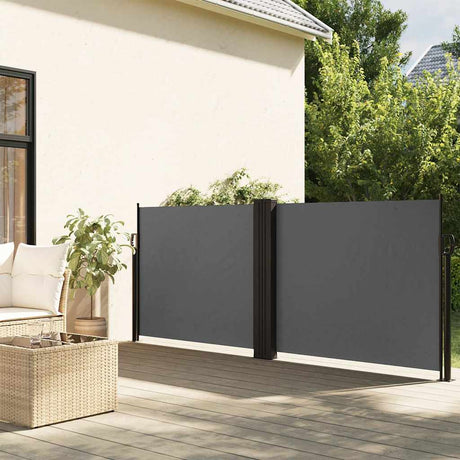 Vidaxx udtrækbar vindskærm 120x600 cm antracit