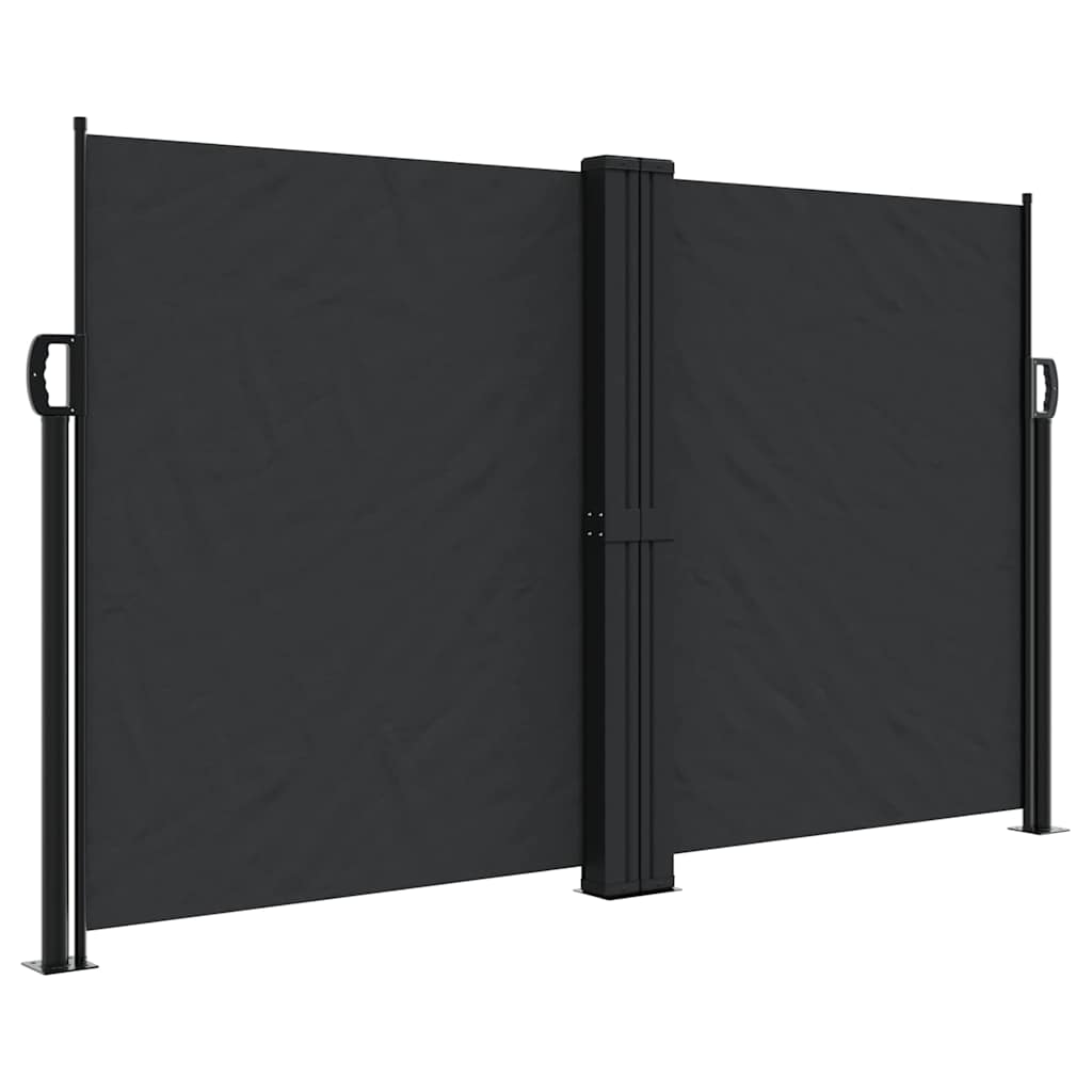 Vidaxx udtrækbar vindskærm 140x600 cm sort