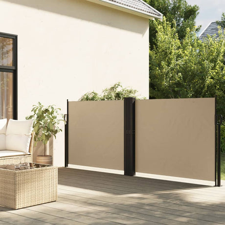 Vidaxx udtrækbar vindskærm 140x600 cm beige