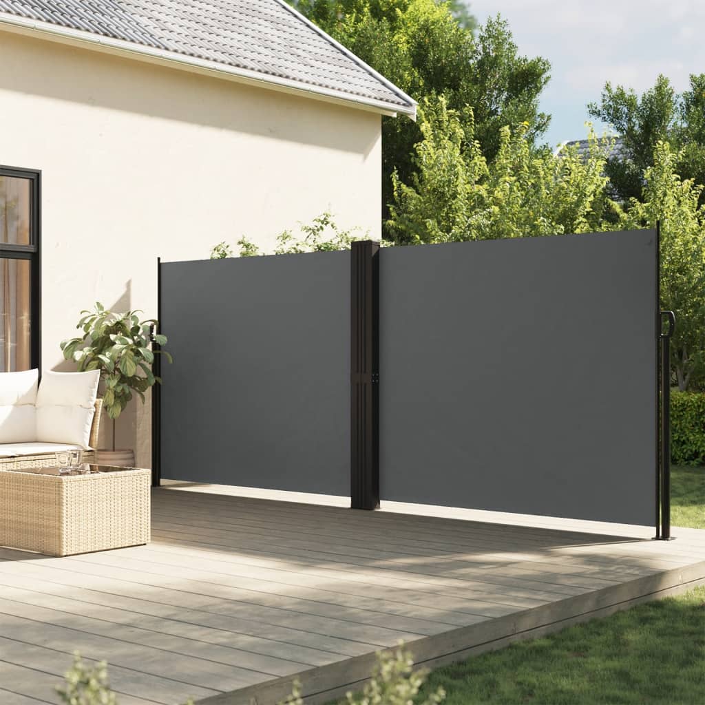 Vidaxx udtrækbar vindskærm 160x600 cm antracit