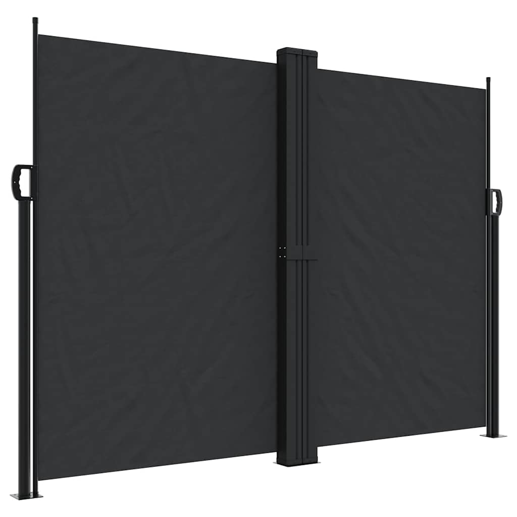 Vidaxx udtrækbar vindskærm 180x600 cm sort