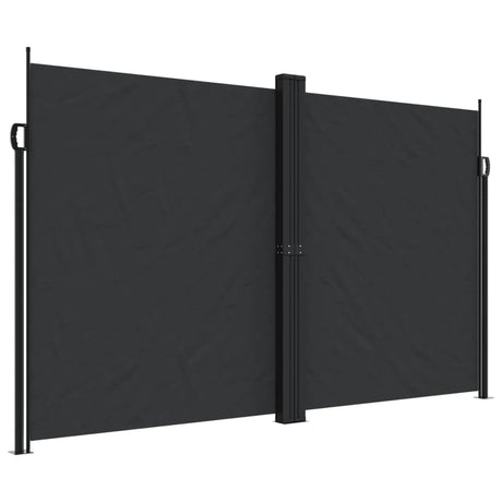 Vidaxx udtrækbar vindskærm 200x600 cm sort