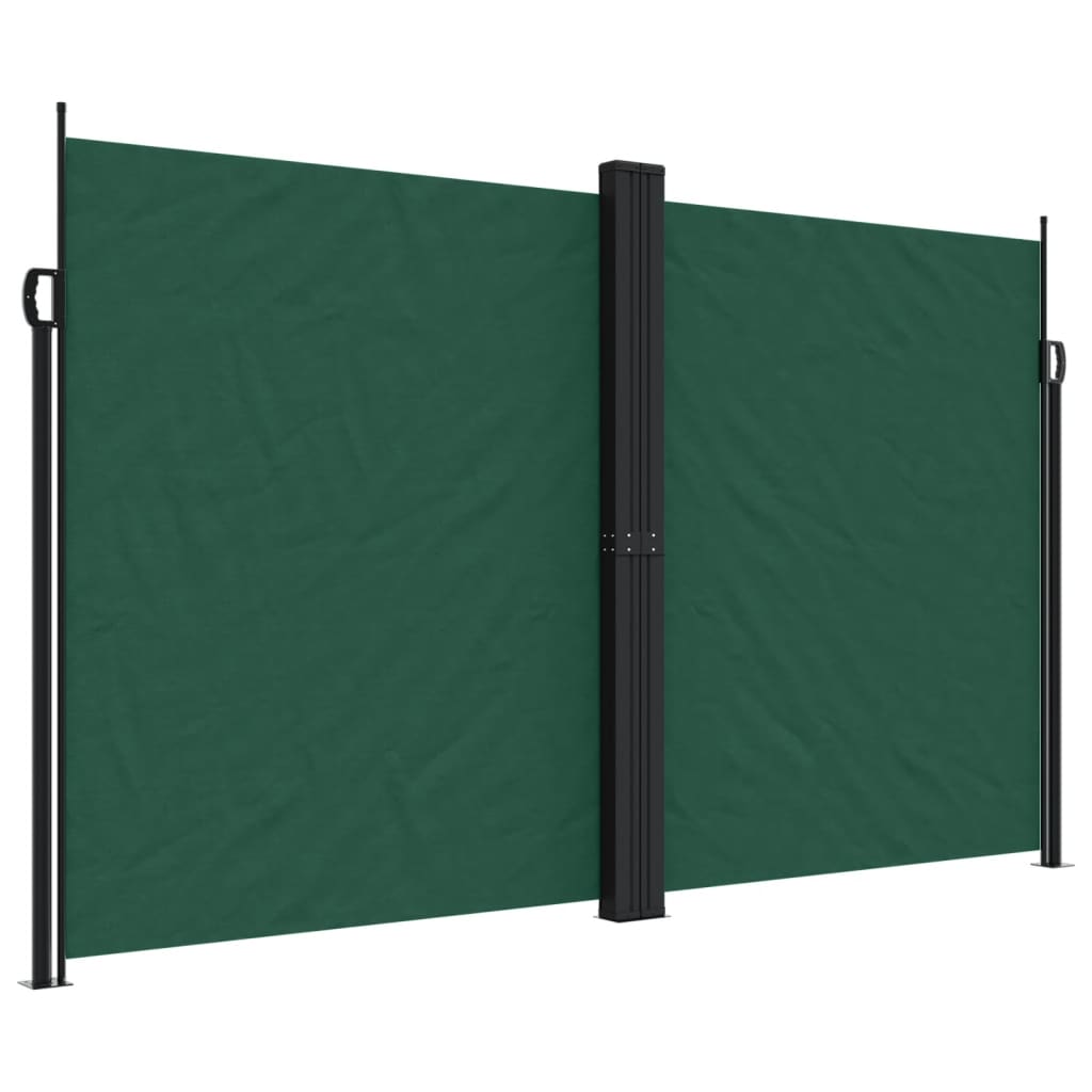 Vidaxx udtrækbar vindskærm 200x600 cm mørkegrøn