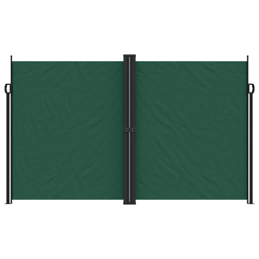 Vidaxx udtrækbar vindskærm 200x600 cm mørkegrøn