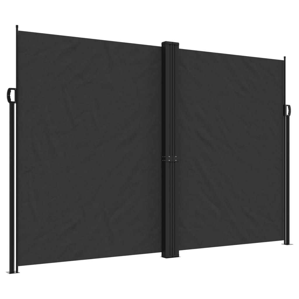 Vidaxx udtrækbar vindskærm 220x600 cm sort