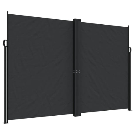 Vidaxx udtrækbar vindskærm 220x600 cm sort