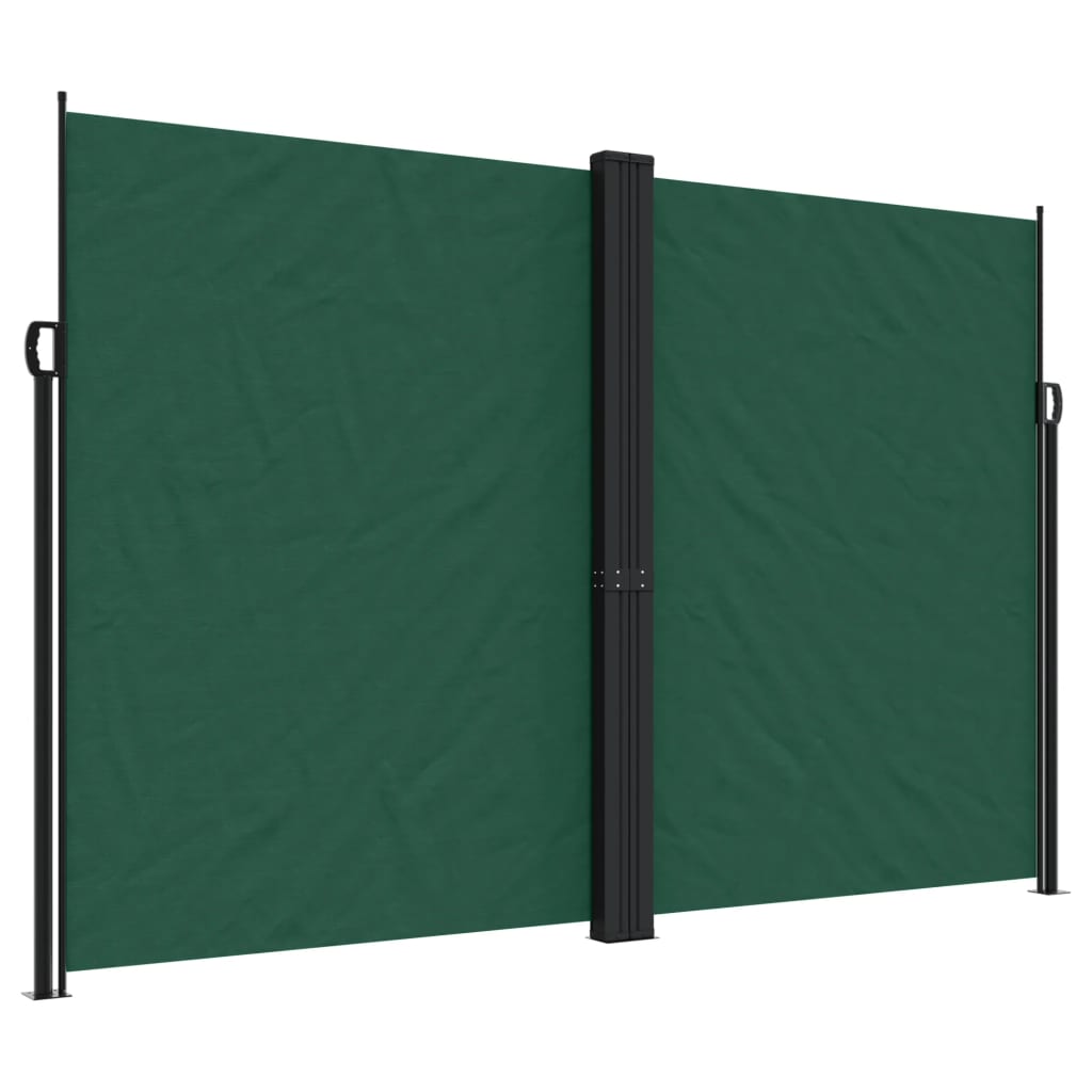 Vidaxx udtrækbar vindskærm 220x600 cm mørkegrøn