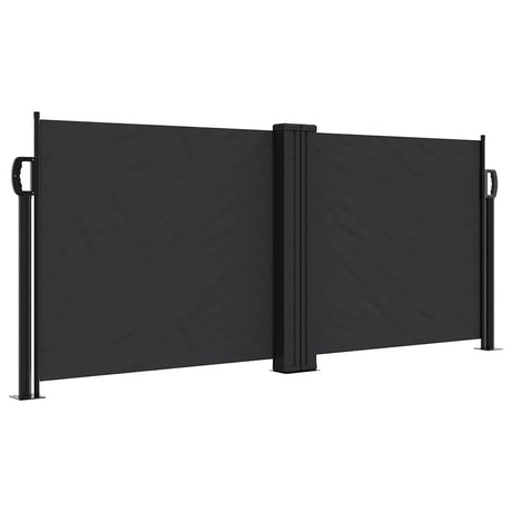 Vidaxx udtrækbar vindskærm 100x1000 cm sort