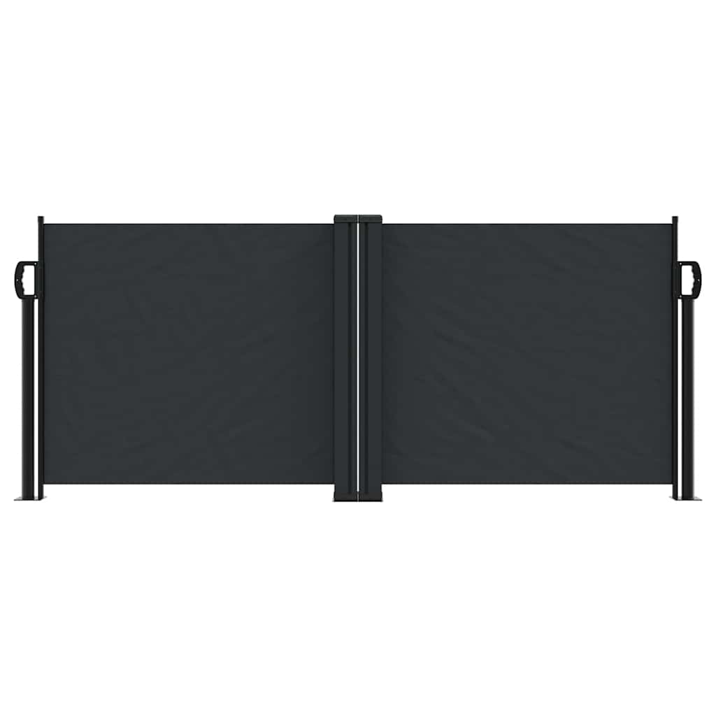 Vidaxx udtrækbar vindskærm 100x1000 cm sort